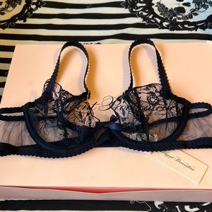 Agent Provocateur Jayce Bra And panty set with suspenders/ garter belt